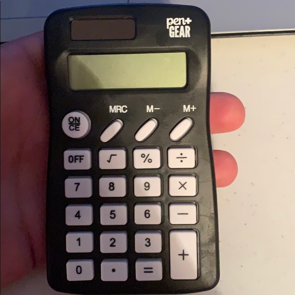 Pen Gear + Hand Held calculator